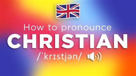 pronounce christian